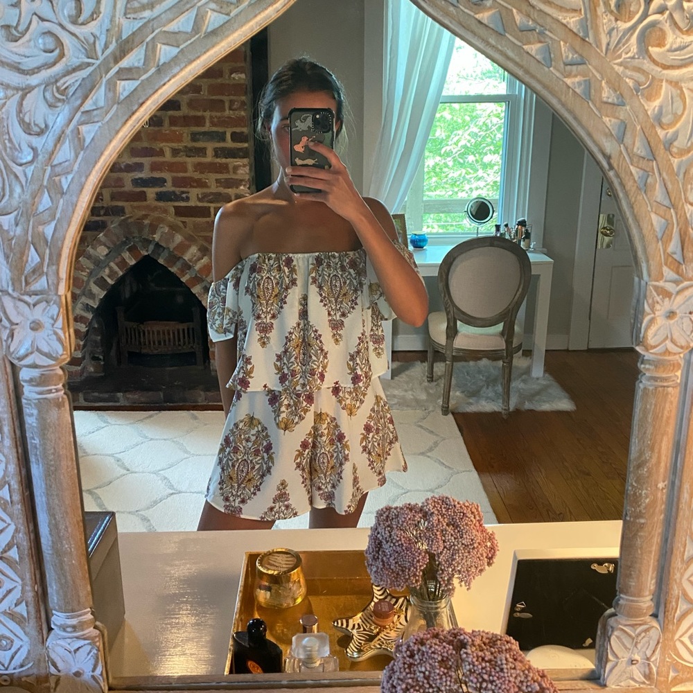 Mumu off the shoulder romper